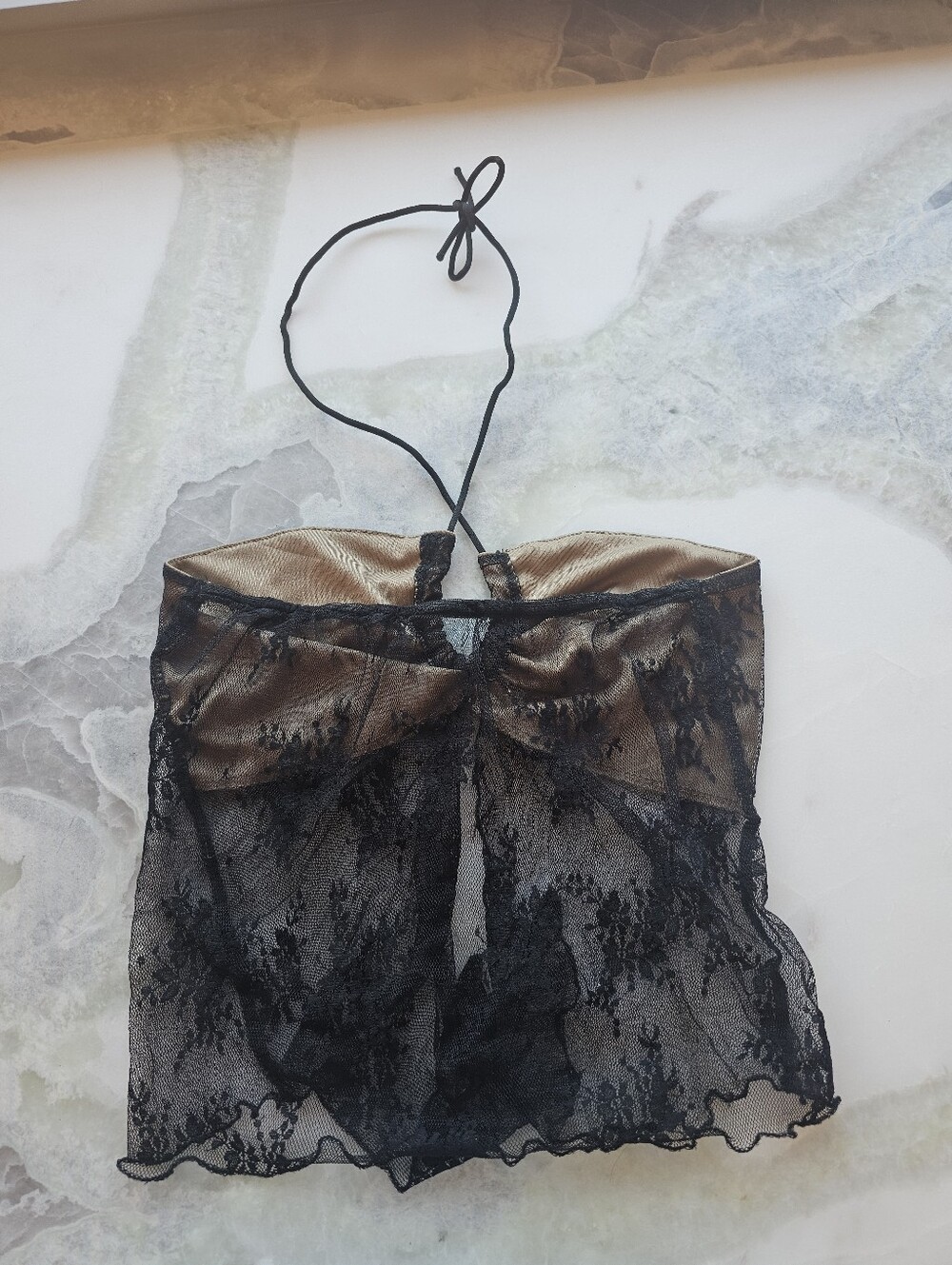 Tiger Mist Karolina Black Lace Tie-Top - Picture 9 of 10
